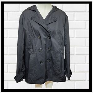 SONOMA Women's Black Double-Breasted Lined Coat/Jacket Outerwear Sz 1X